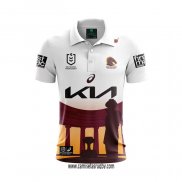 Camiseta Polo Brisbane Broncos Rugby 2024 ANZAC